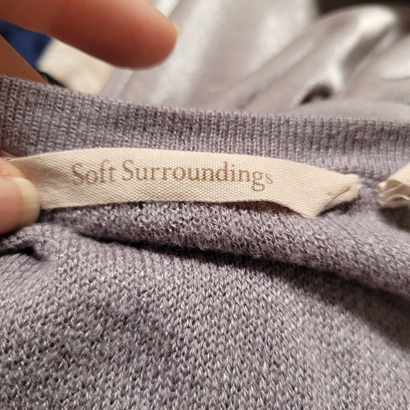Soft Surroundings Gray Knit Sweater - Picture 2 of 6
